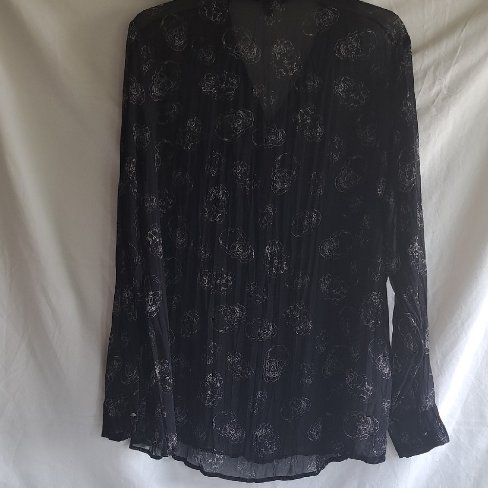 Black Sheer Women's Blouse - Picture 4 of 8